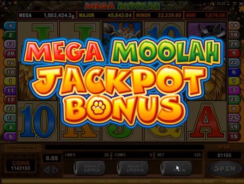 mega moolah jackpot bonus bodog