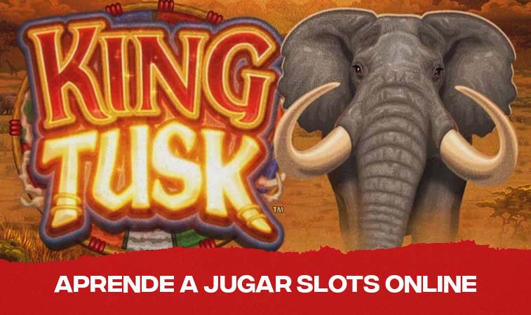 Elefante del slot Kink Tusk al lado del logo del juego