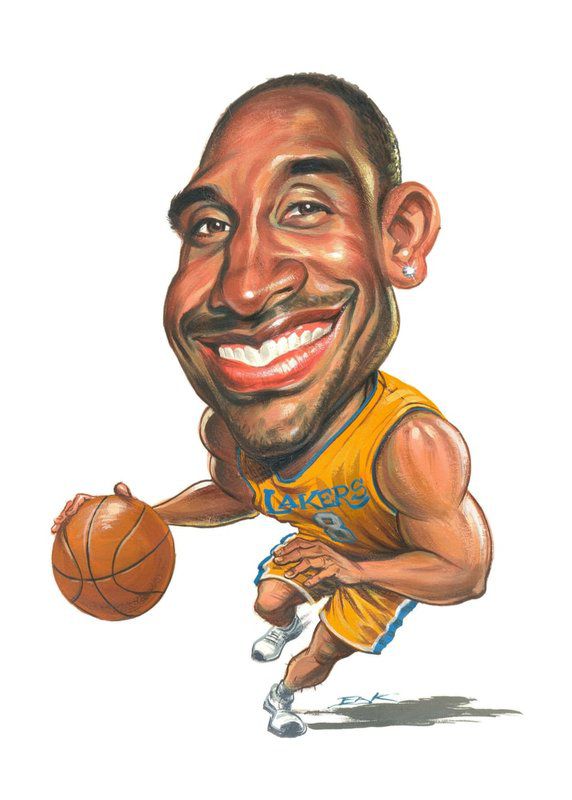 kobe bryant caricatura