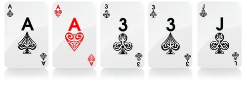 dois pares mãos de poker