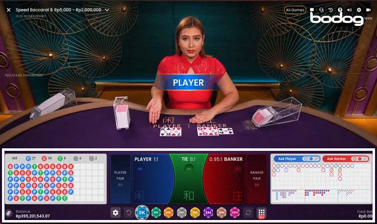 Mesa en vivo de speed baccarat