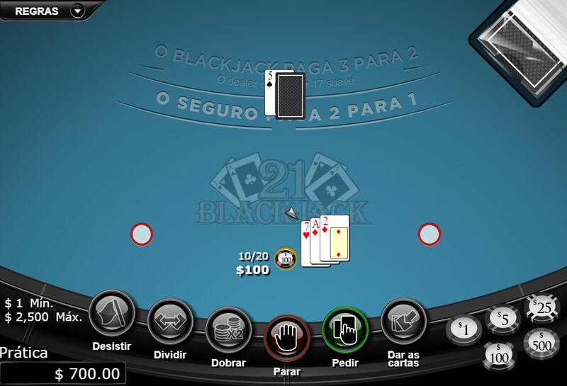 blackjack dobrar aposta