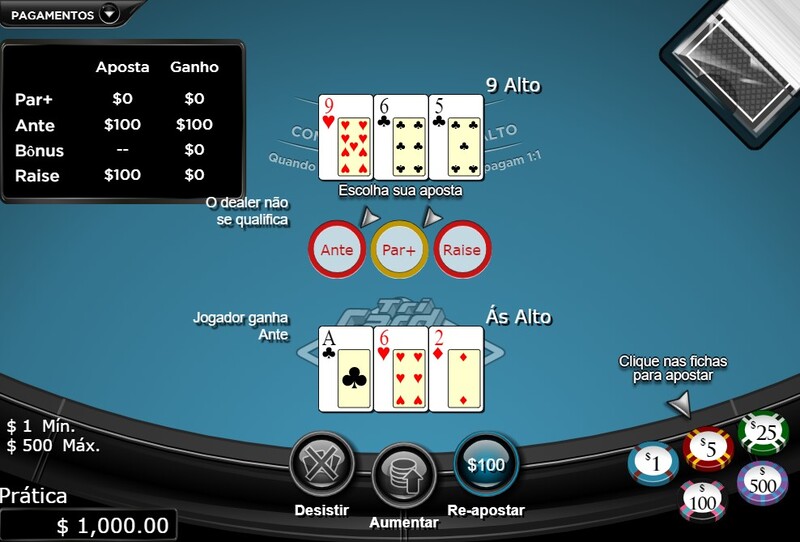 ganhar classic tri card poker 1