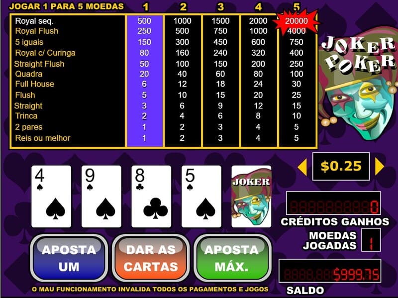 jogar joker poker online