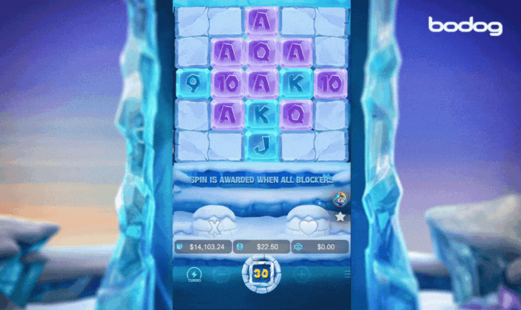 Combinación ganadora del juego The Great Icescape