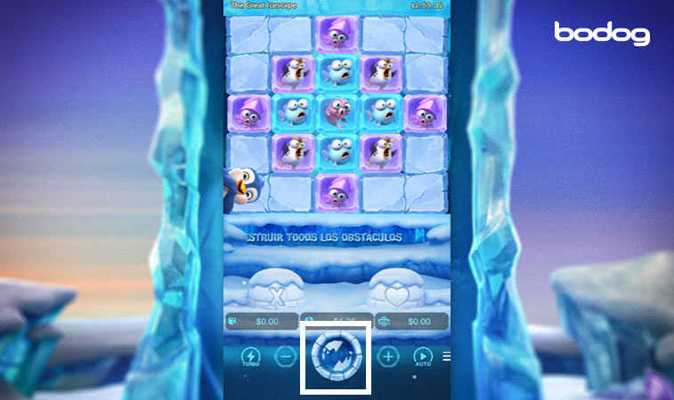 Botón de giro del juego The Great Icescape