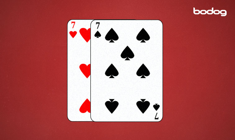 par colores Mano de baccarat con par de colores mixtos del jugador