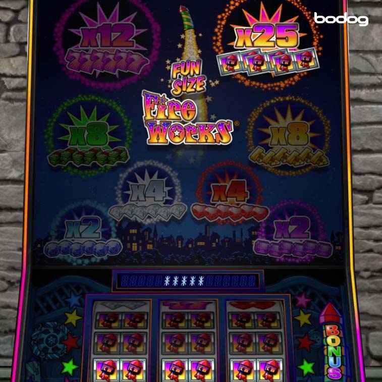 Multiplicadores no slot Funsize Fireworks