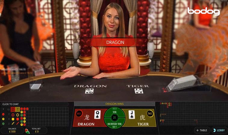 Mesa en vivo de Dragon Tiger