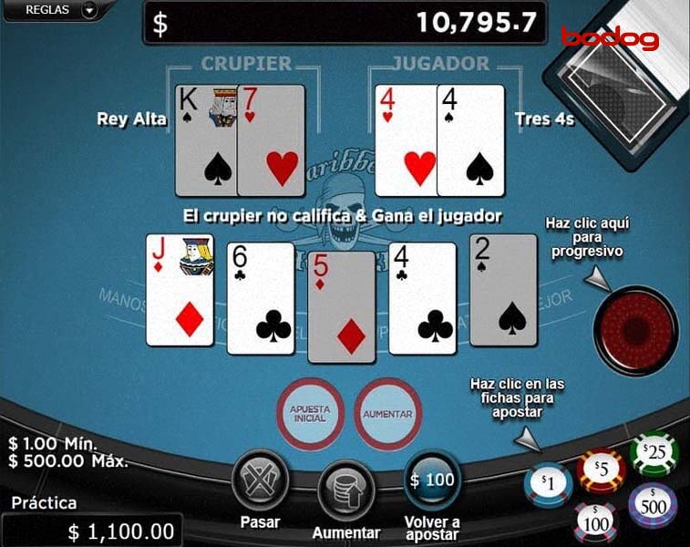 Jackpot progresivo del Caribbean Hold’em
