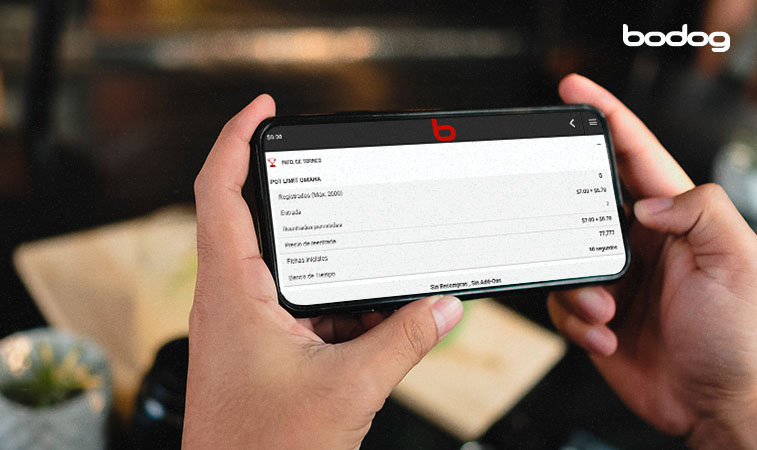 omaha poker celular 1 Móvil con la información de valores de mesas en Bodog