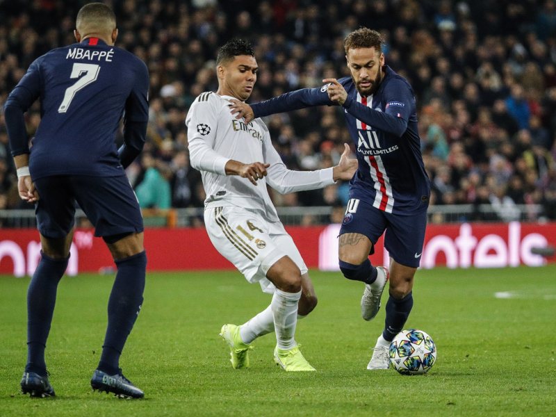 neymar casemiro psg madrid