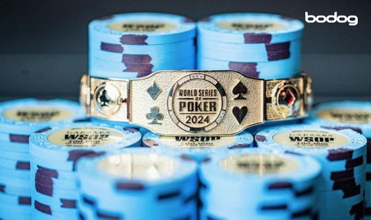 Bracelete e fichas de poker azuis da WSOP