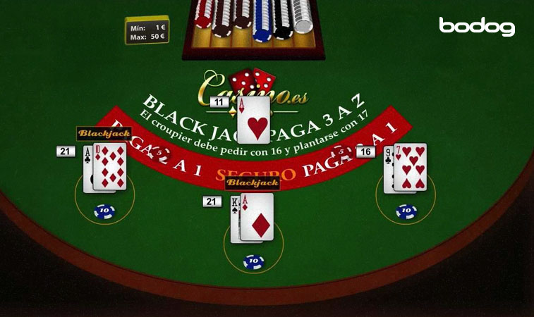 Pantalla de blackjack europeo online