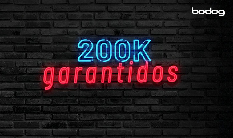 Letreiro iluminado “200k garantidos”