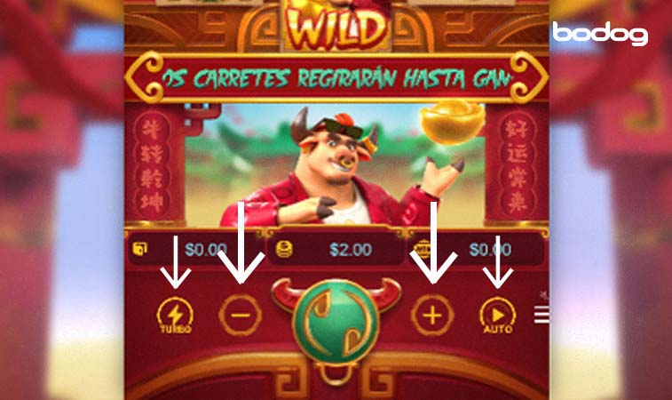 botones fortune ox Botones del juego Fortune Ox