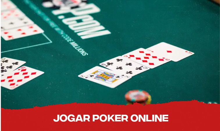 Mão de poker Omaha sobre uma mesa de jogo