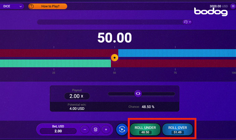 apuesta dice juego Pantalla del juego Dice mostrando como jugar