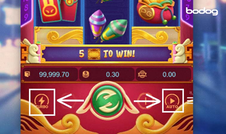 auto turbo slot Botones turbo y auto play en Fortune Rabbit