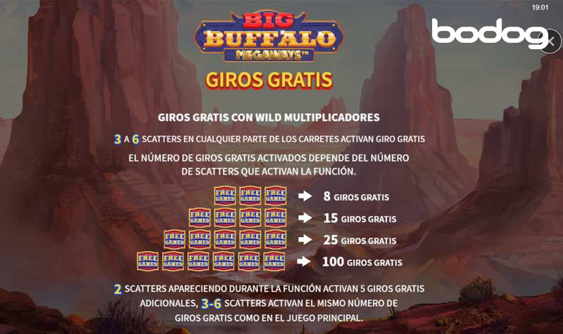 Buffalo Megaways giros gratis