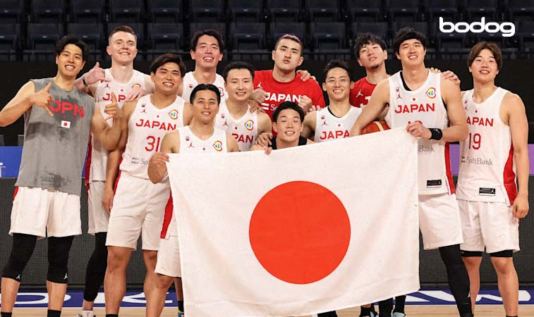 Presente del conjunto japonés de básquetbol