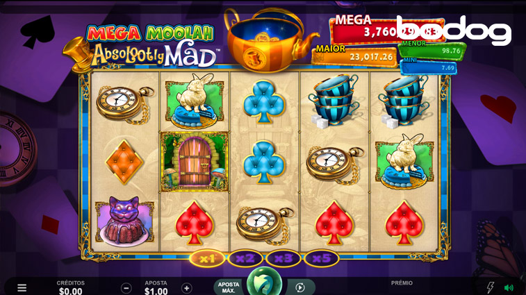 simbolos do caca-niqueis Absolootly Mad: Mega Moolah cassino online