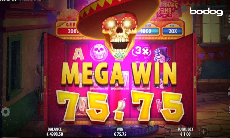 Pantalla del juego Catrina’s Coins en combinación vencedora.