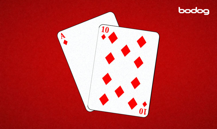 Cartas As y 10 de diamante