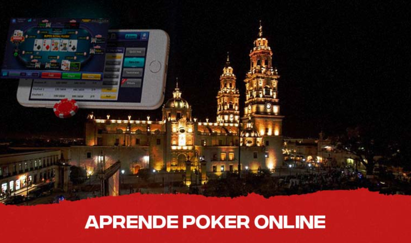 Iglesia de Morelia con montaje de un móvil en un torneo de poker online