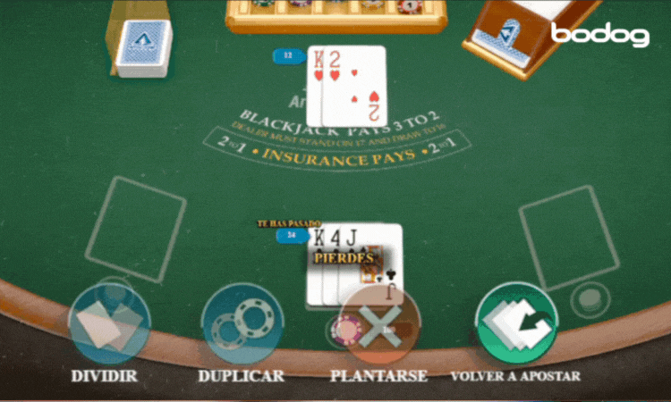 Mesa de single deck  blackjack en vivo