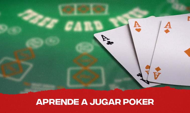 Cartas de poker sobre mesa de three card poker