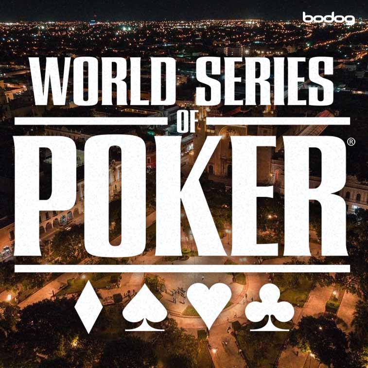Ciudad de Yucatán al fondo con la logo de WSOP