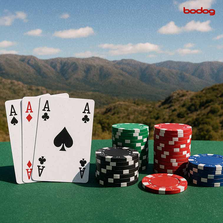 Ciudad de Córdoba detrás de mesa de poker