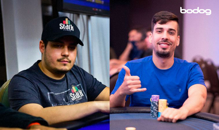 Gabriel Bonfim e Juninho Calazans jogando poker