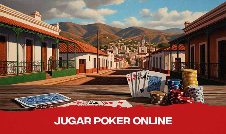 Ciudad de salta detras de cartas y fichas de poker